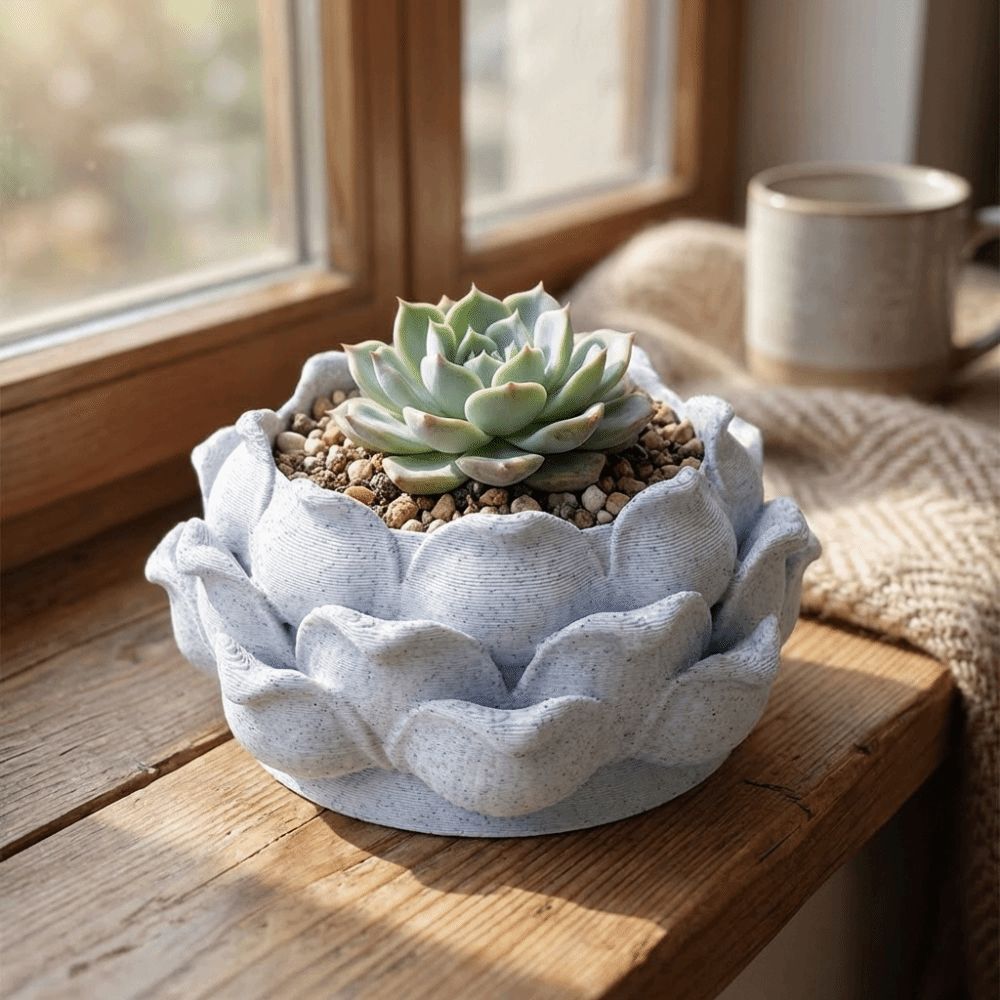Echeveria Succulent - Doniczka na sukulenty w kształcie lotosu,